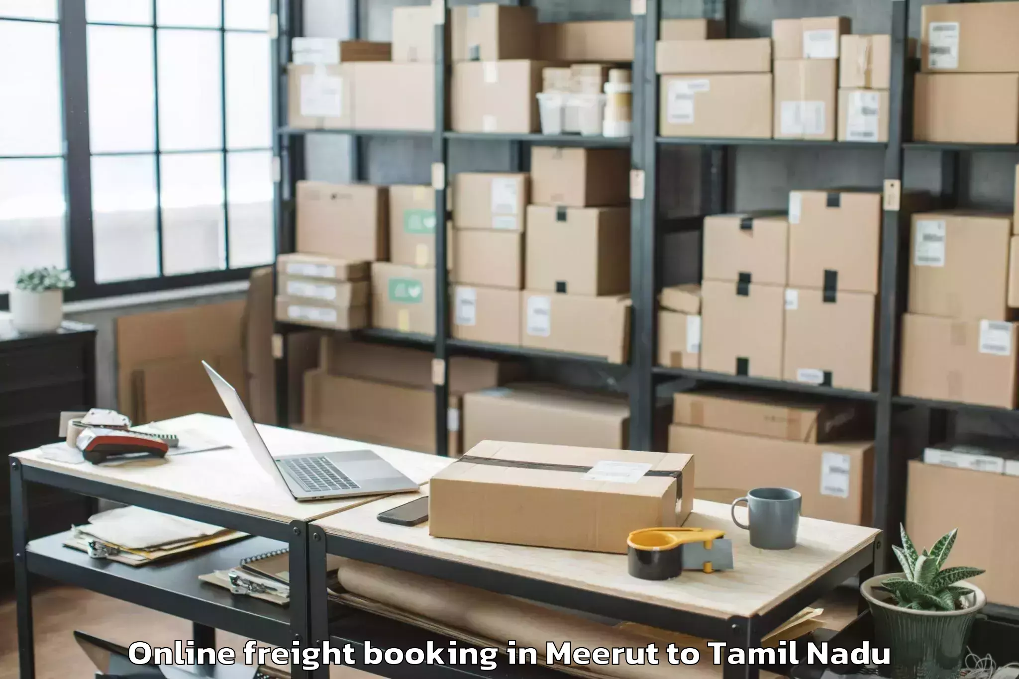 Top Meerut to Puliyur Online Freight Booking Available